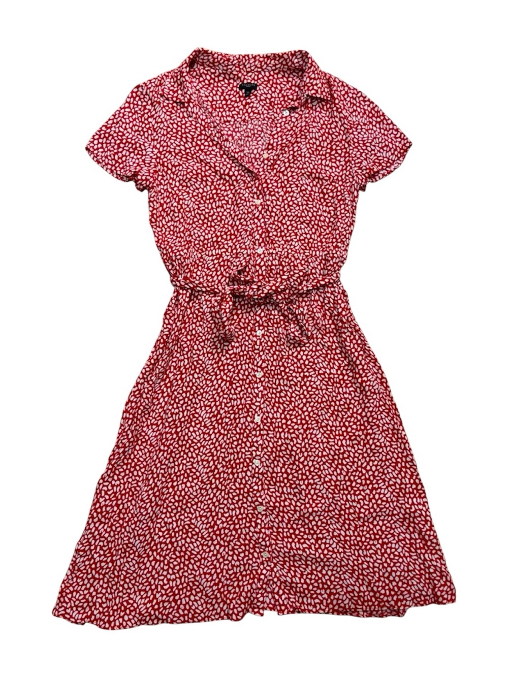Talbots red and white 50s style maxi dress